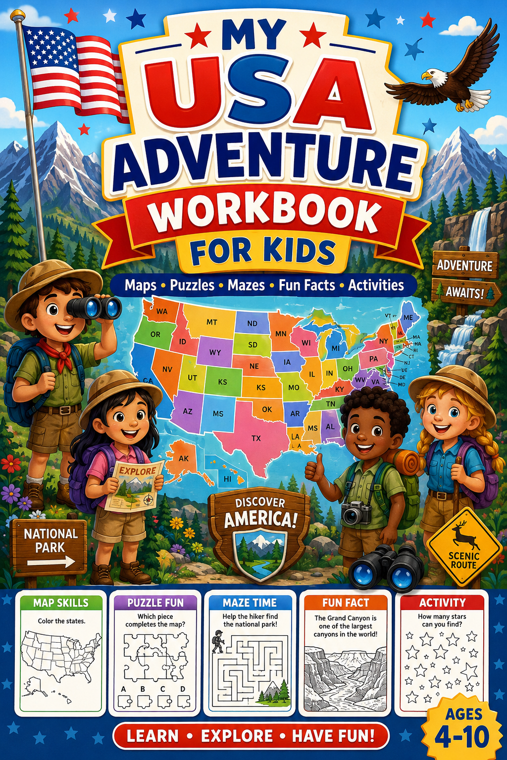 My USA adventure workbook for kids