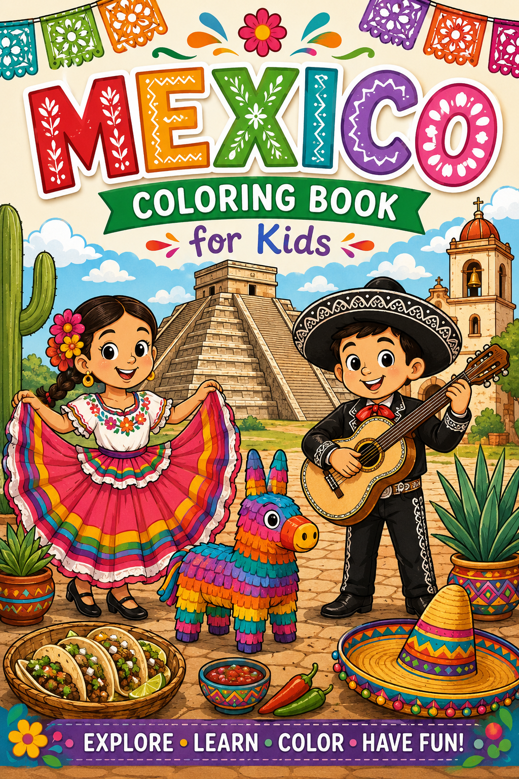 Mexico Coloring book for kids