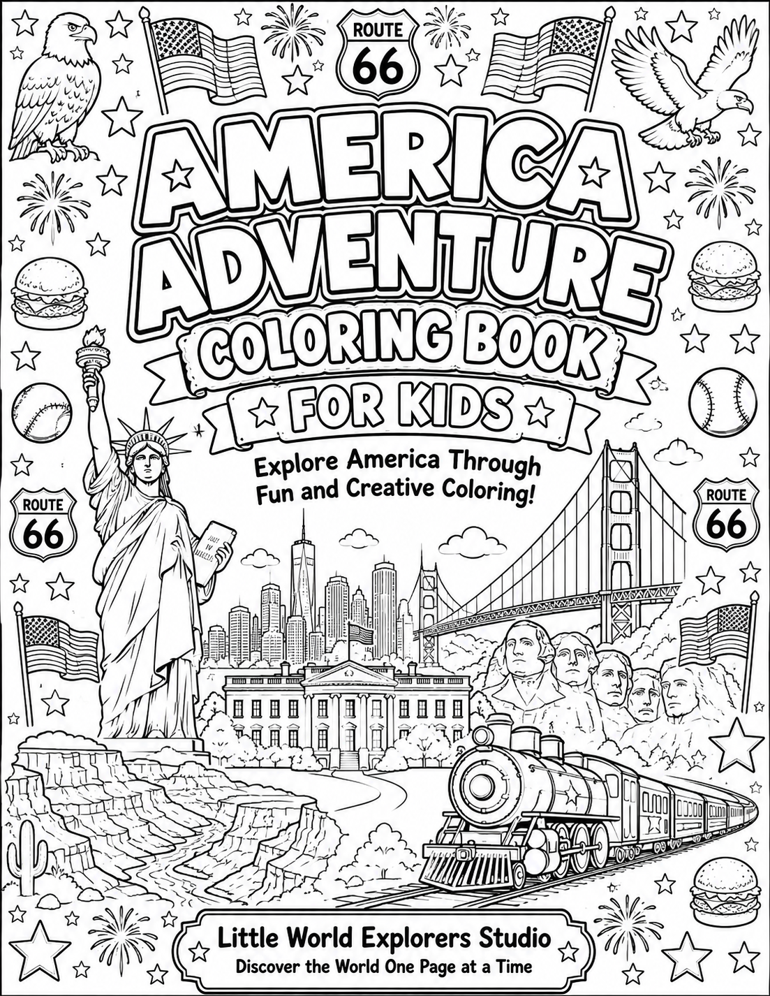 America Coloring book for kids