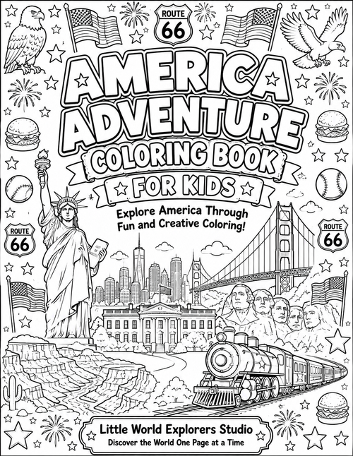 America Coloring book for kids