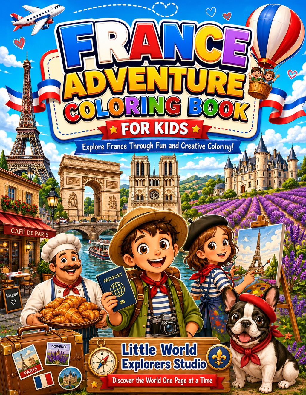 France Coloring book for kids