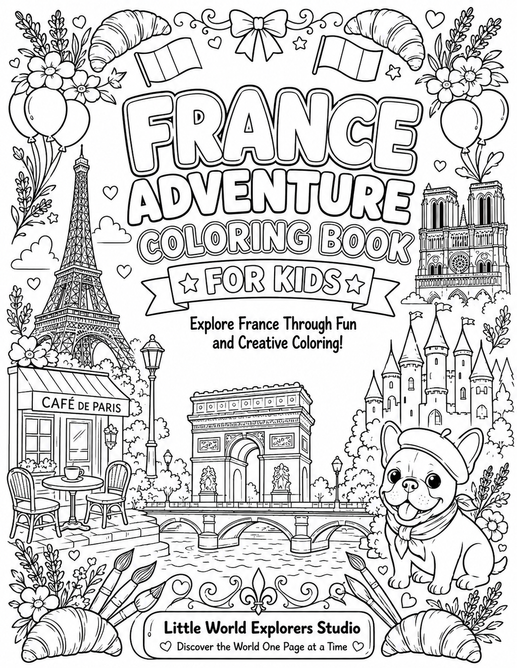 France Coloring book for kids