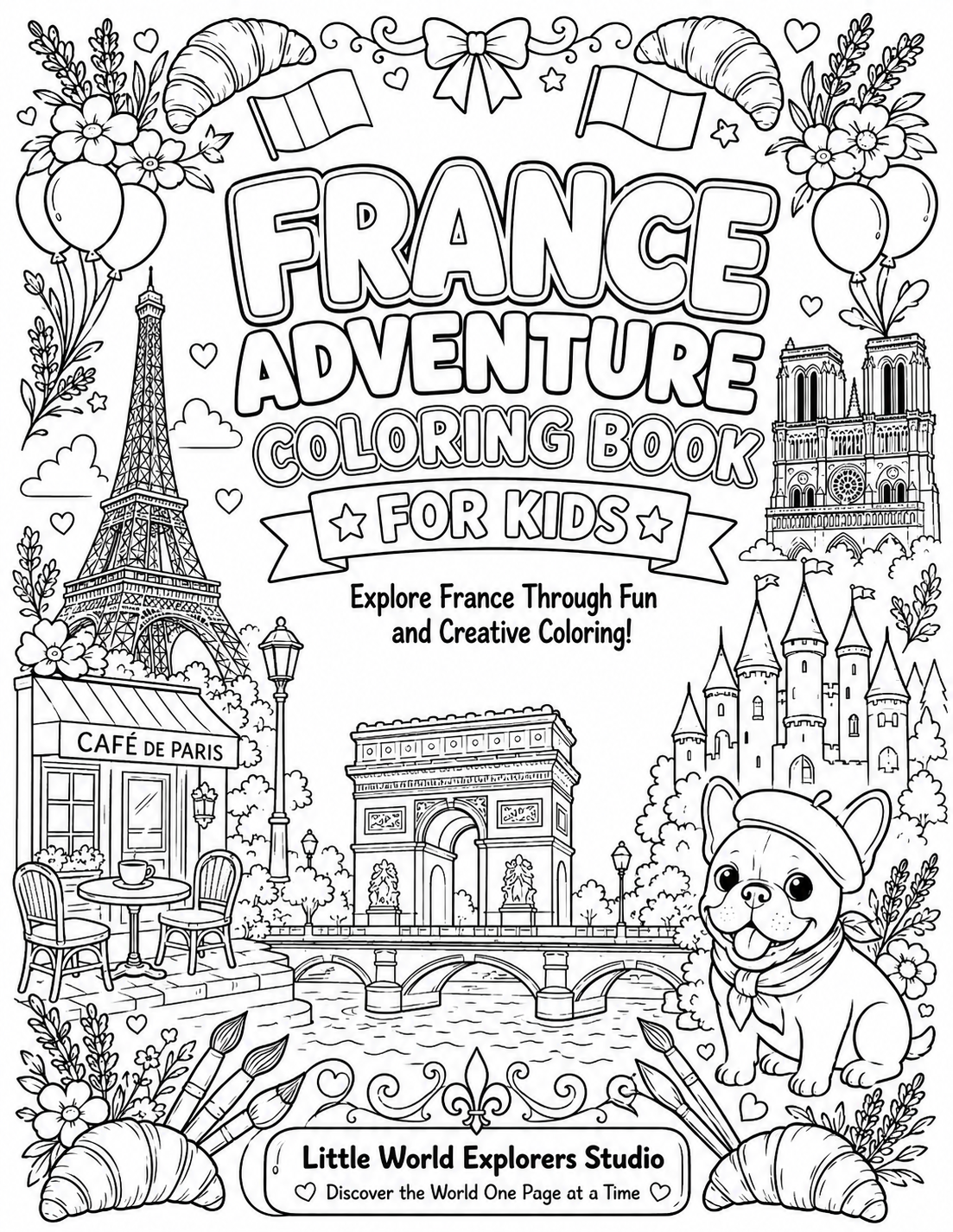 France Coloring book for kids