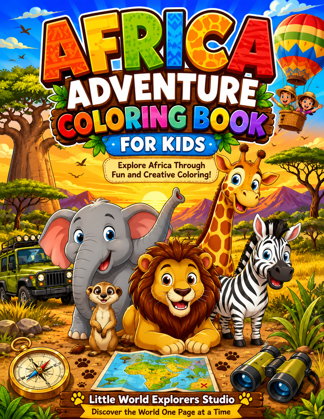 Africa Coloring Book for kids