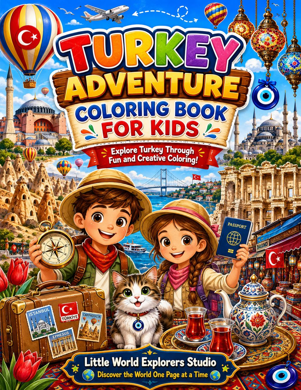 Turkey Coloring book for kids
