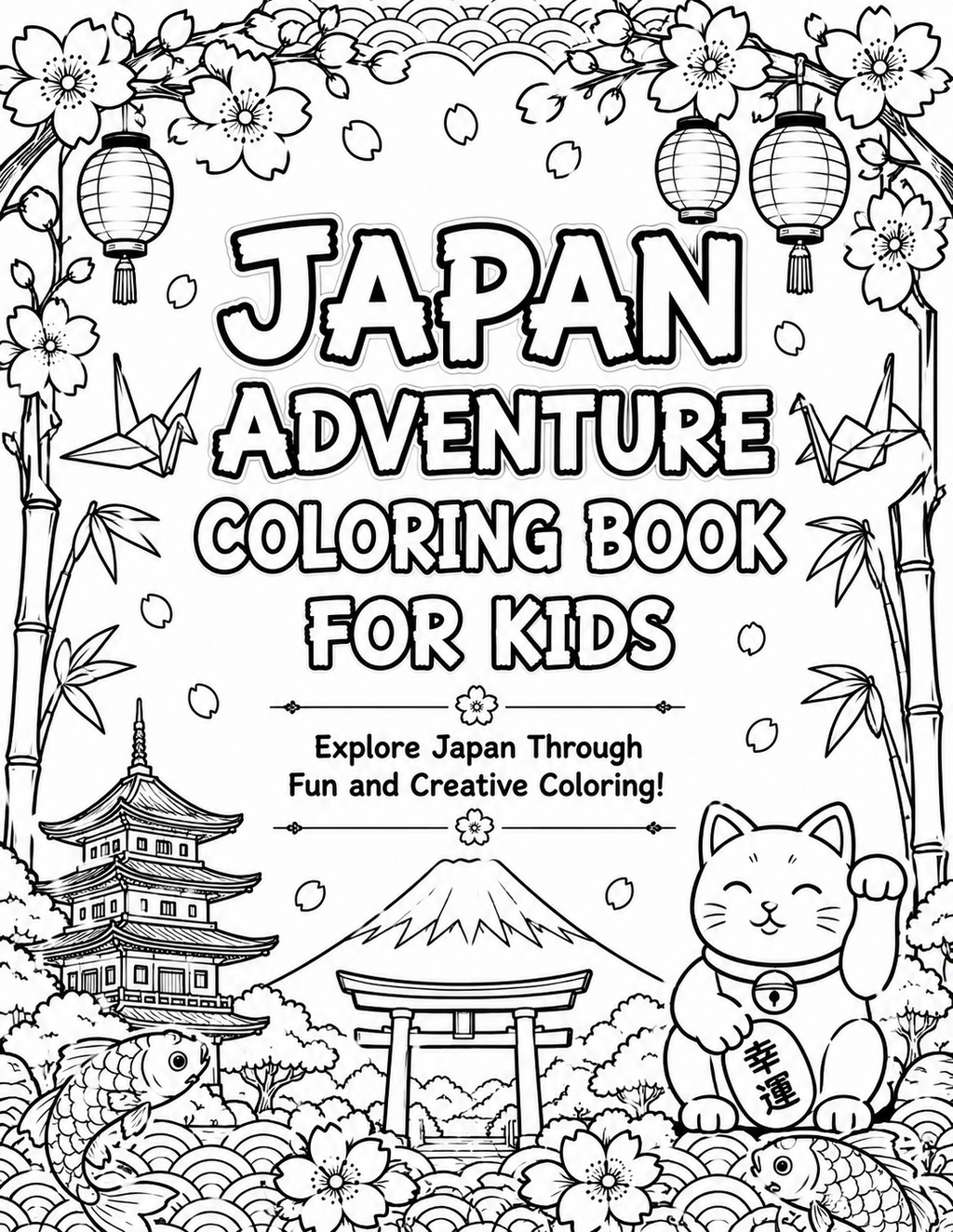 Japan Coloring book for kids